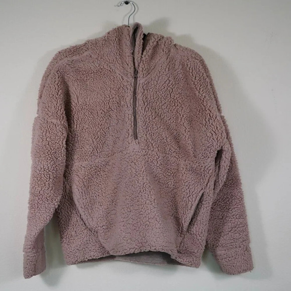 prAna‎ Women’s Permafrost Half Zipper Sherpa Hoodie 2 Pockets Soft Lining Medium - Picture 1 of 6